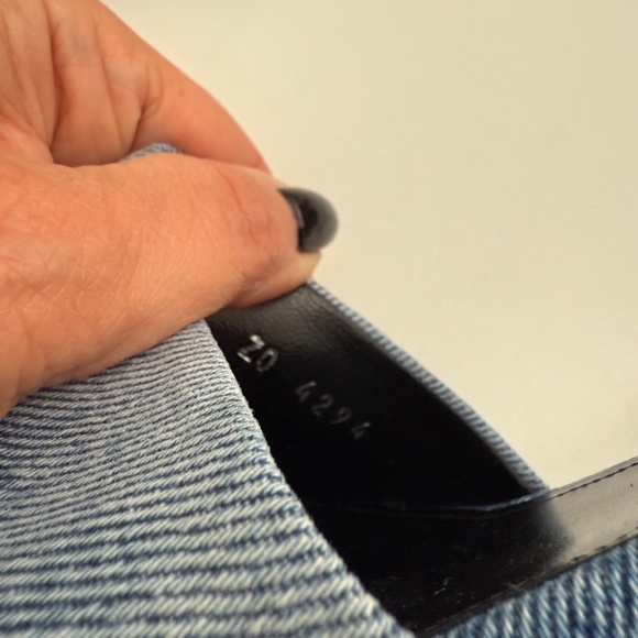 GIVENCHY Denim Slide Sandals Block Heel 40 - Picture 7 of 9